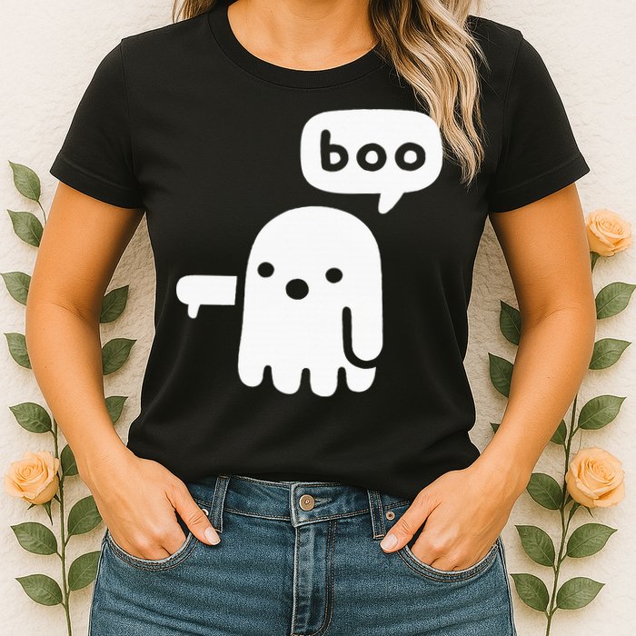 Chunky Ghost Of Disapproval Boo Halloween Womens T-Shirt