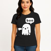 Chunky Ghost Of Disapproval Boo Halloween Womens T-Shirt