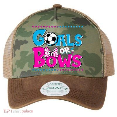 Cute Goals Or Bows Baby Gender Reveal Legacy Tie Dye Trucker Hat