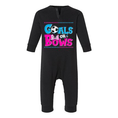 Cute Goals Or Bows Baby Gender Reveal Infant Fleece One Piece