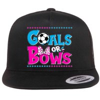 Cute Goals Or Bows Baby Gender Reveal Flatbill Hat