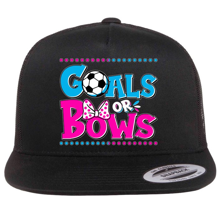 Cute Goals Or Bows Baby Gender Reveal Flatbill Hat