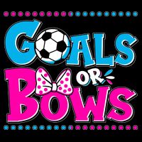 Cute Goals Or Bows Baby Gender Reveal Flatbill Hat