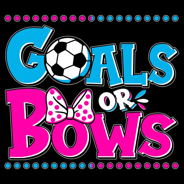 Cute Goals Or Bows Baby Gender Reveal Flatbill Hat