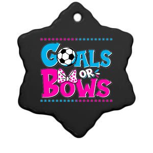 Cute Goals Or Bows Baby Gender Reveal Ceramic Star Ornament