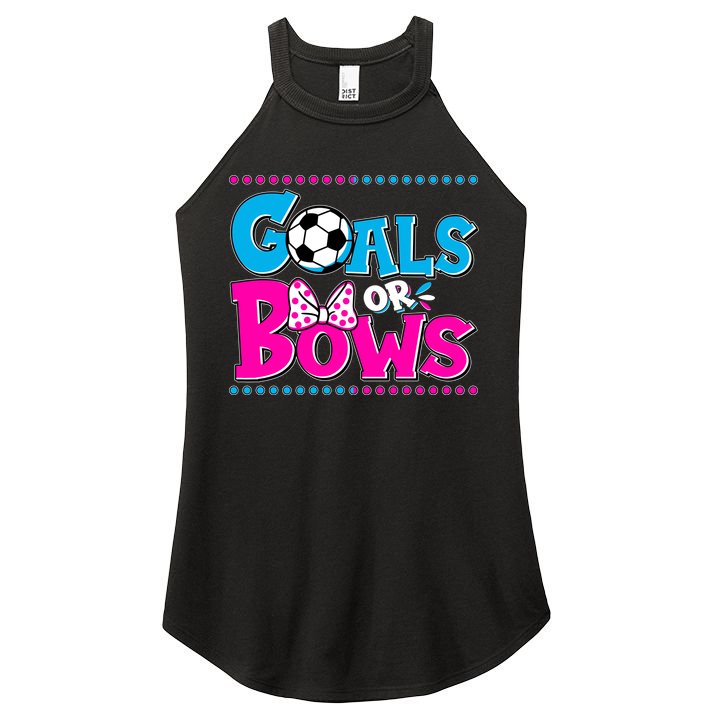 Cute Goals Or Bows Baby Gender Reveal Women's Perfect Tri Rocker Tank
