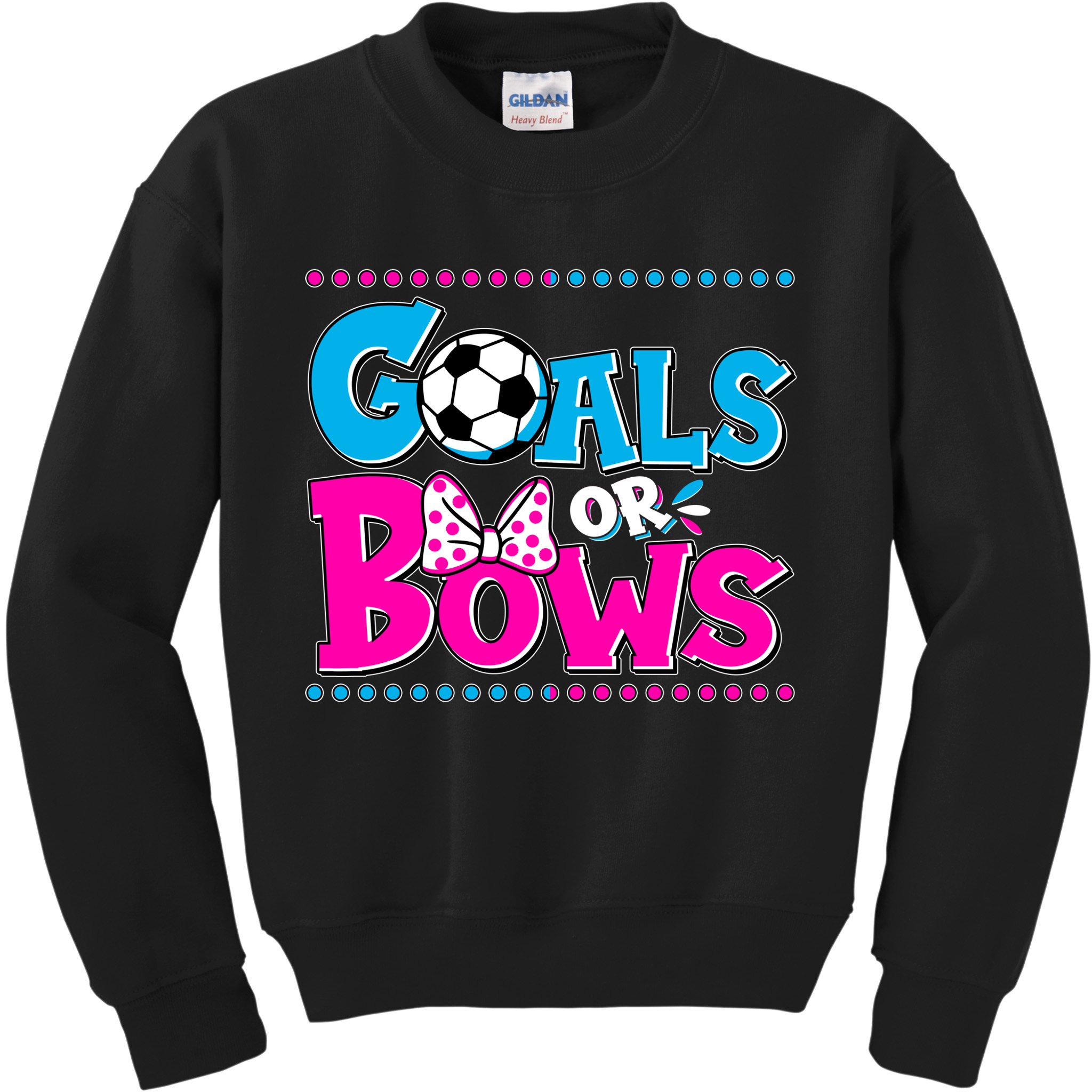 Cute Goals Or Bows Baby Gender Reveal Kids Sweatshirt