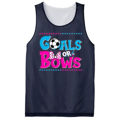 Cute Goals Or Bows Baby Gender Reveal Mesh Reversible Basketball Jersey Tank