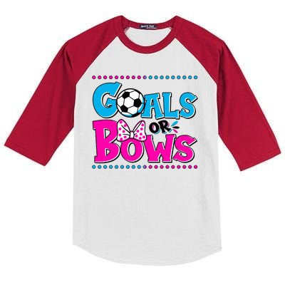 Cute Goals Or Bows Baby Gender Reveal Kids Colorblock Raglan Jersey