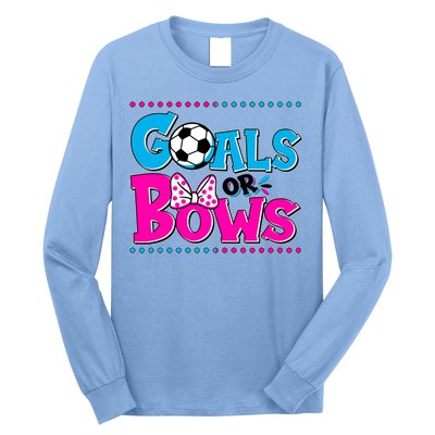 Cute Goals Or Bows Baby Gender Reveal Long Sleeve Shirt