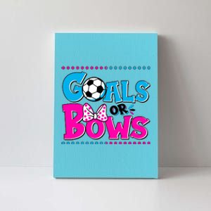 Cute Goals Or Bows Baby Gender Reveal Canvas