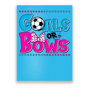 Cute Goals Or Bows Baby Gender Reveal Poster