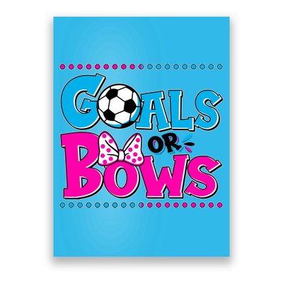 Cute Goals Or Bows Baby Gender Reveal Poster