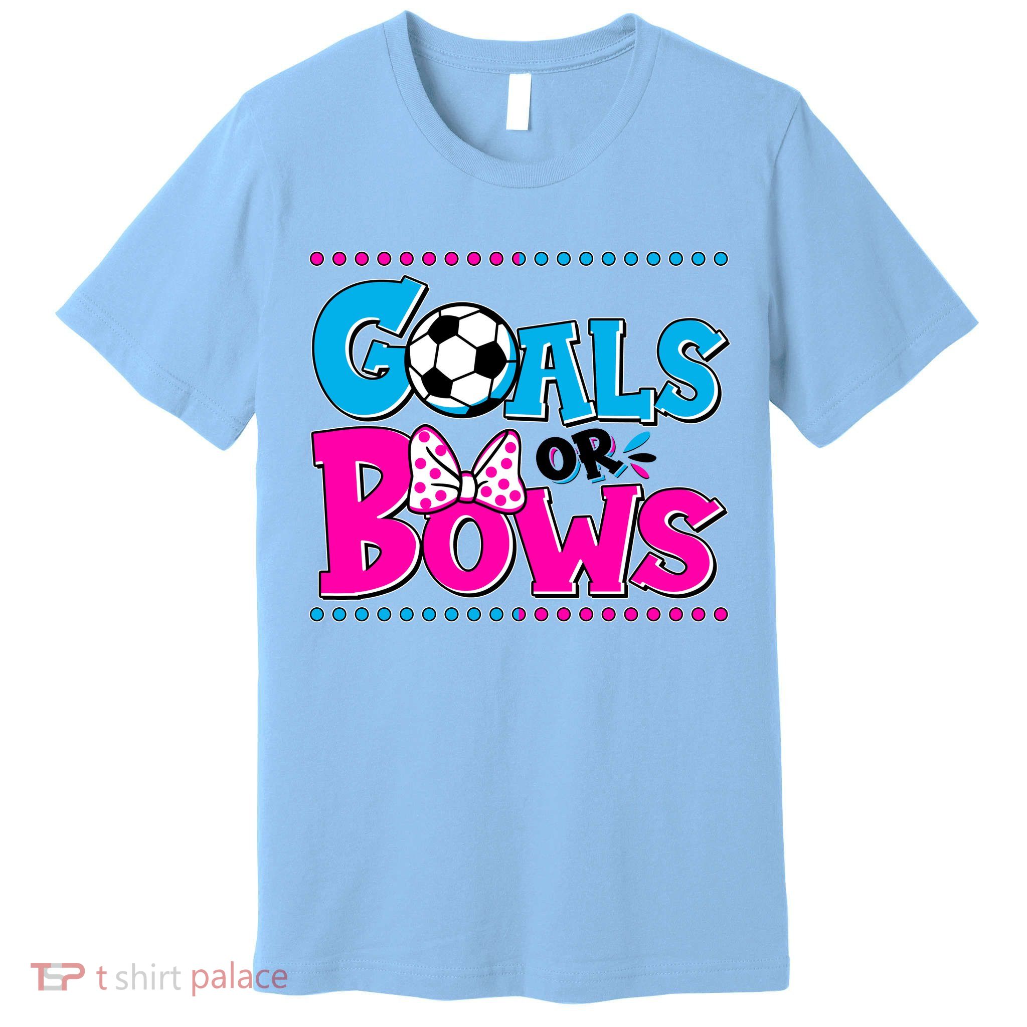 Cute Goals Or Bows Baby Gender Reveal Premium T-Shirt