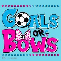 Cute Goals Or Bows Baby Gender Reveal Premium T-Shirt