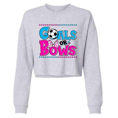 Cute Goals Or Bows Baby Gender Reveal Cropped Pullover Crew