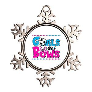 Cute Goals Or Bows Baby Gender Reveal Metallic Star Ornament