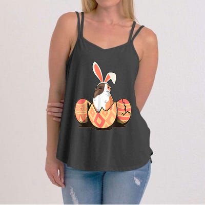 Cute Guinea Pig Easter Bunny Eggs Costume Easter Day Women's Strappy Tank