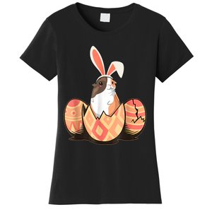 Cute Guinea Pig Easter Bunny Eggs Costume Easter Day Women's T-Shirt