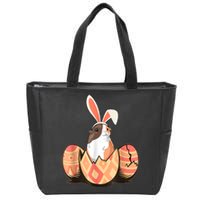 Cute Guinea Pig Easter Bunny Eggs Costume Easter Day Zip Tote Bag