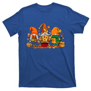 Cute Gnomes Pumpkin Fall Season Autumn Happy Thanksgiving Great Gift T-Shirt