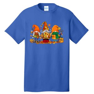 Cute Gnomes Pumpkin Fall Season Autumn Happy Thanksgiving Great Gift Tall T-Shirt