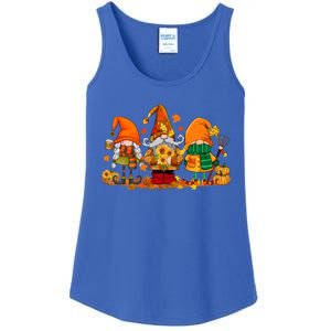 Cute Gnomes Pumpkin Fall Season Autumn Happy Thanksgiving Great Gift Ladies Essential Tank