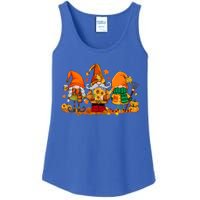 Cute Gnomes Pumpkin Fall Season Autumn Happy Thanksgiving Great Gift Ladies Essential Tank