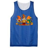 Cute Gnomes Pumpkin Fall Season Autumn Happy Thanksgiving Great Gift Mesh Reversible Basketball Jersey Tank