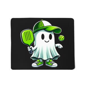 Cute Ghost Playing Pickleball Funny Pickleball Paddleball Mousepad