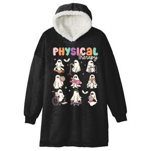 Cute Ghost Physical Therapy PT Physical Therapist Halloween Hooded Wearable Blanket