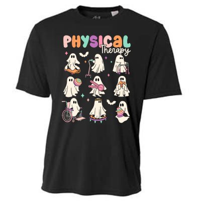 Cute Ghost Physical Therapy Pt Physical Therapist Halloween Cooling Performance Crew T-Shirt