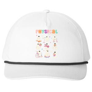 Cute Ghost Physical Therapy Pt Physical Therapist Halloween Snapback Five-Panel Rope Hat