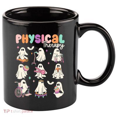 Cute Ghost Physical Therapy Pt Physical Therapist Halloween 11oz C Handle Ceramic Mug