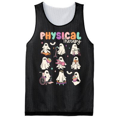 Cute Ghost Physical Therapy Pt Physical Therapist Halloween Mesh Reversible Basketball Jersey Tank