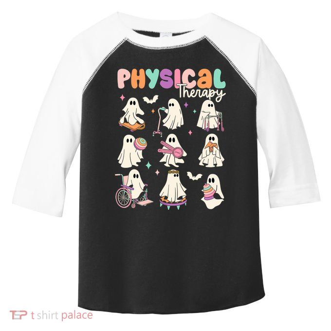 Cute Ghost Physical Therapy Pt Physical Therapist Halloween Toddler Fine Jersey T-Shirt