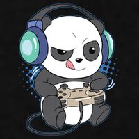 Cute Gaming Panda Video Game Computer Player Videogame PC Ladies PosiCharge Tri-Blend Wicking Tank