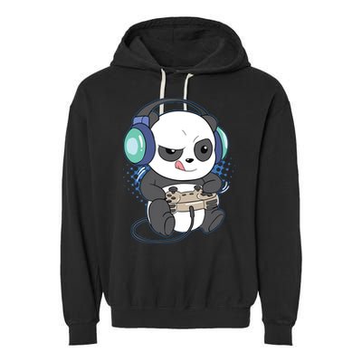 Cute Gaming Panda Video Game Computer Player Videogame PC Garment-Dyed Fleece Hoodie
