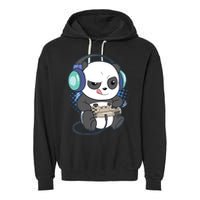 Cute Gaming Panda Video Game Computer Player Videogame PC Garment-Dyed Fleece Hoodie