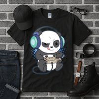 Cute Gaming Panda Video Game Computer Player Videogame PC Tall T-Shirt
