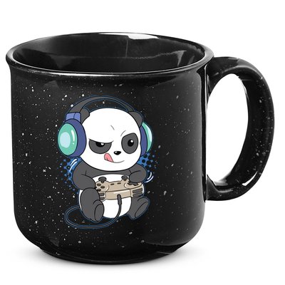 Cute Gaming Panda Video Game Computer Player Videogame PC 15oz Campfire Ceramic Mug