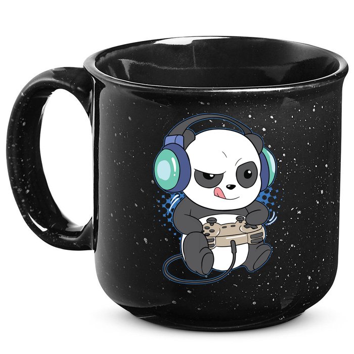 Cute Gaming Panda Video Game Computer Player Videogame PC 15oz Campfire Ceramic Mug