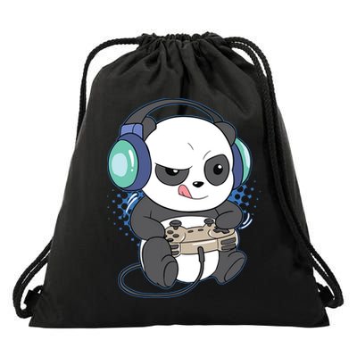 Cute Gaming Panda Video Game Computer Player Videogame PC Drawstring Bag