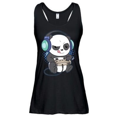 Cute Gaming Panda Video Game Computer Player Videogame PC Ladies Essential Flowy Tank