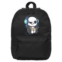 Cute Gaming Panda Video Game Computer Player Videogame PC 16 in Basic Backpack
