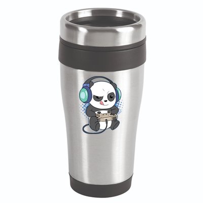 Cute Gaming Panda Video Game Computer Player Videogame PC 16oz Travel Tumbler