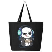 Cute Gaming Panda Video Game Computer Player Videogame PC 25L Jumbo Tote