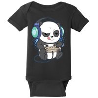 Cute Gaming Panda Video Game Computer Player Videogame PC Baby Bodysuit