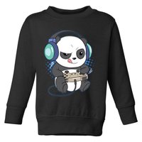 Cute Gaming Panda Video Game Computer Player Videogame PC Toddler Sweatshirt
