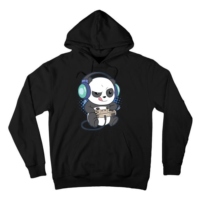 Cute Gaming Panda Video Game Computer Player Videogame PC Tall Hoodie